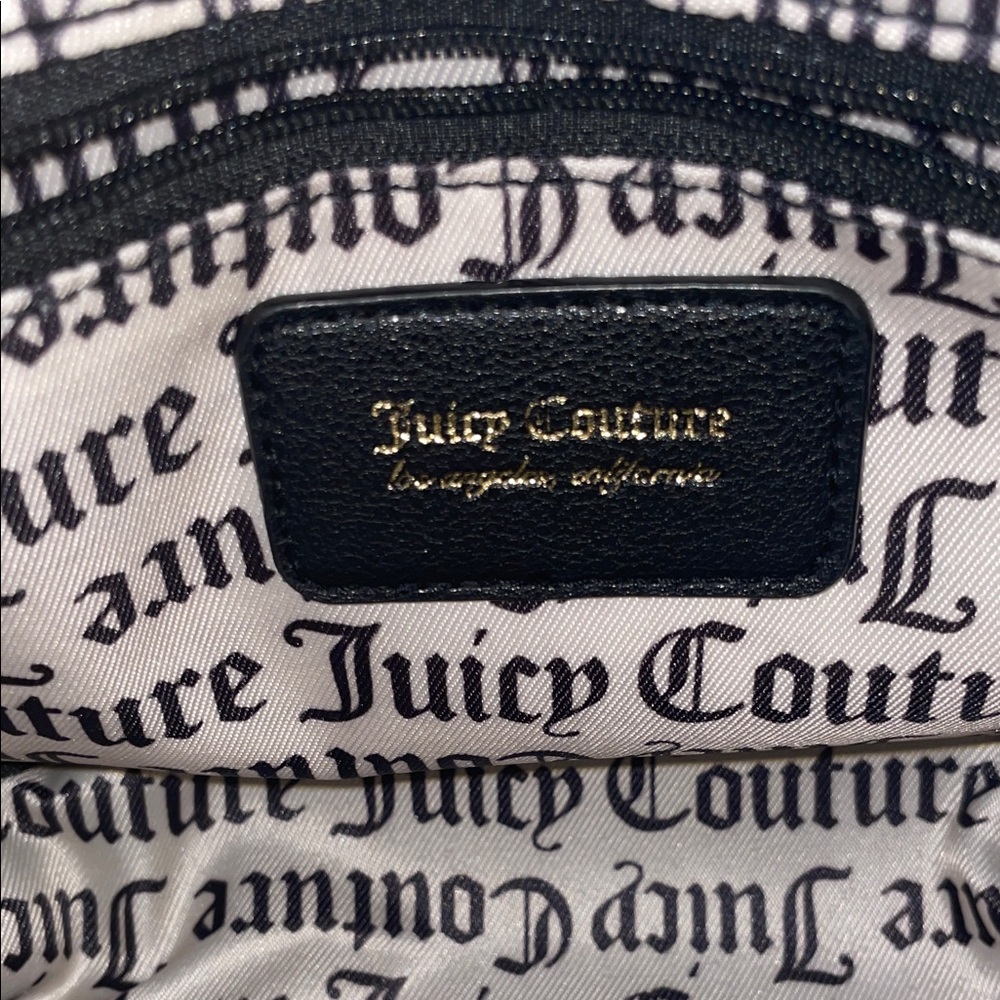 Juicy Couture Black Crossbody Bag with Rhinestone Detail NWT - Picture 5 of 8